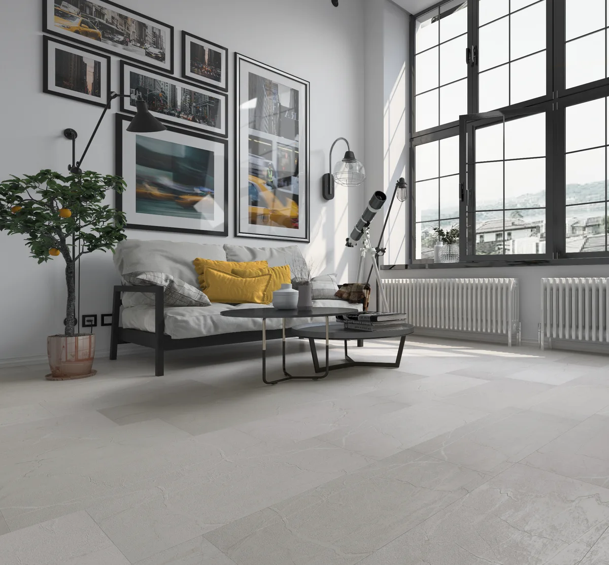 Кварцвиниловый SPC ламинат Home Expert Rock Ivory 9101 610×305×4