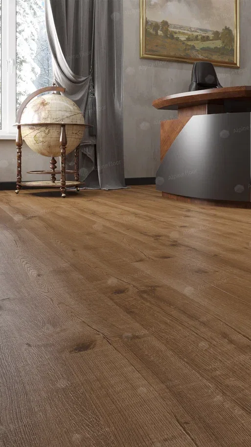 Кварцвиниловый SPC ламинат Alpine Floor Real Wood Дуб Роял ECO 2-1 1220×183×6