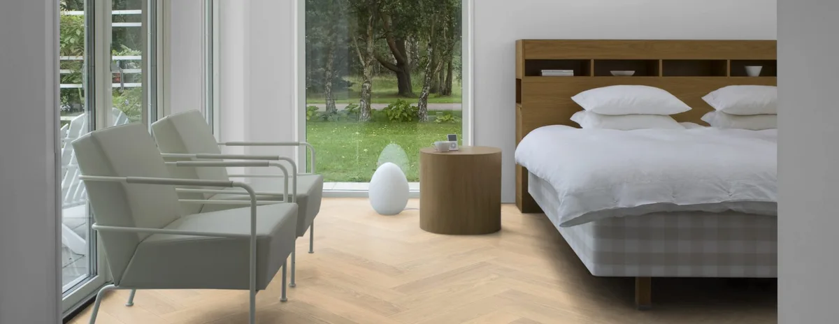 Инженерная доска Kahrs Дуб AB Creme White 111PABEKFVKE600 Calm венгерская елка 600×120×11