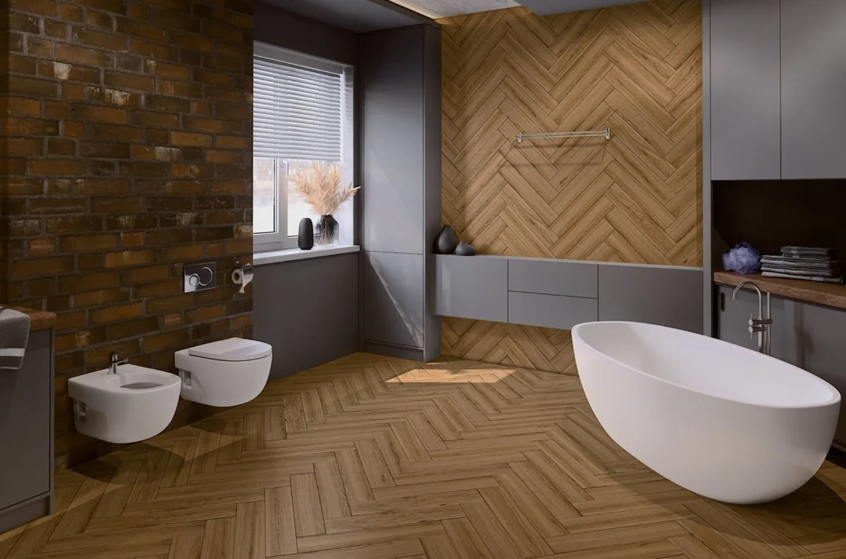 Кварцвиниловая плитка Damy Floor клеевая London LVT Лидс 5246-10-LVT венгерская елка 590×118×2,5