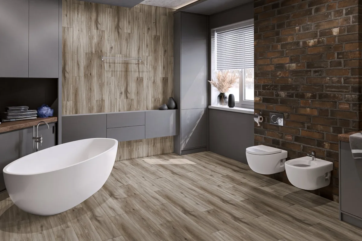 Кварцвиниловая плитка Damy Floor клеевая Family LVT Дуб Натуральный 6607-9-LVT 1227×187×2,5