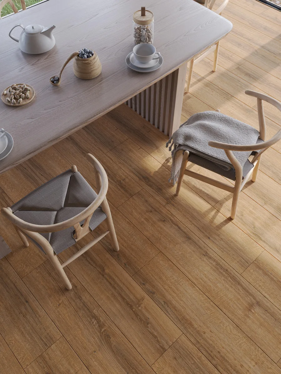 Ламинат Egger Pro Large 8/33 Aqua+ Дуб Шерман коньяк коричневый EPL184 1292×246×8