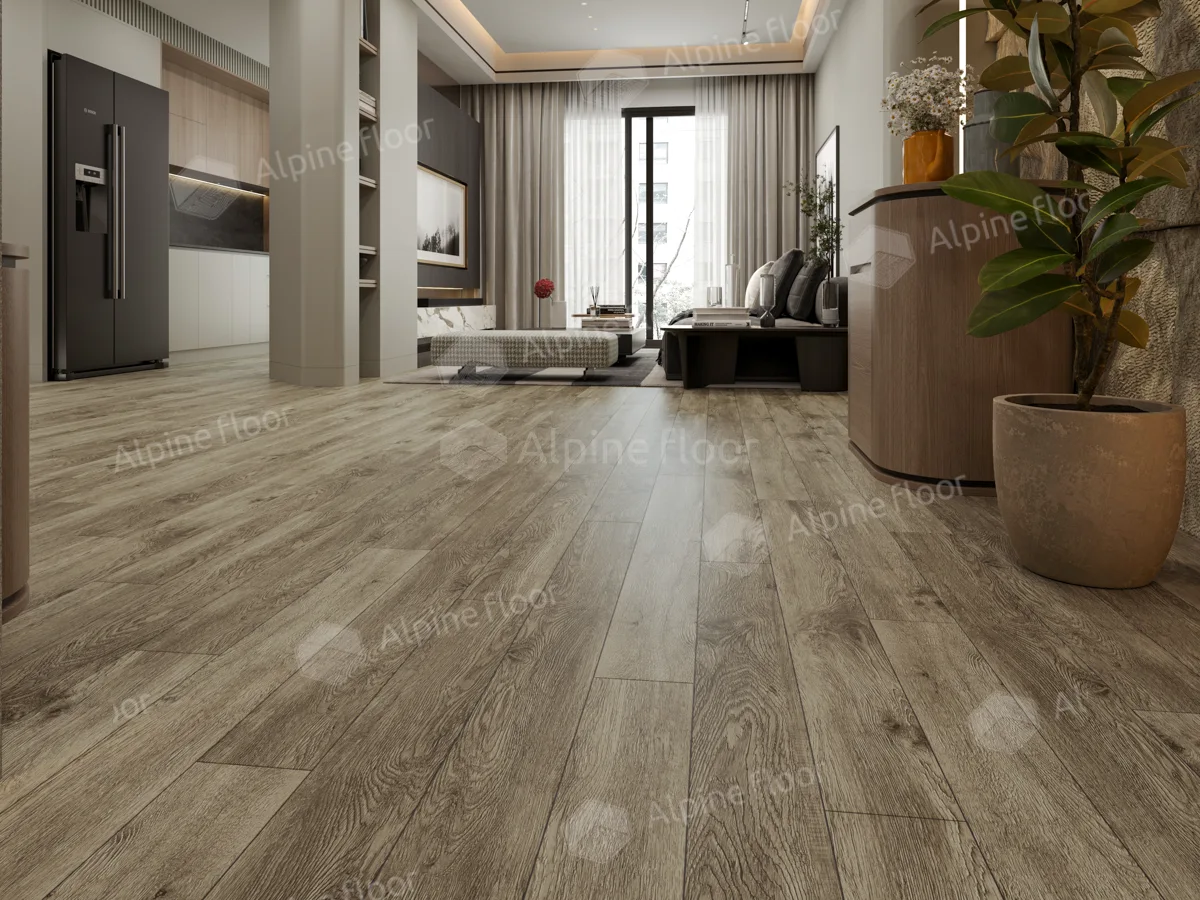 Кварцвиниловый SPC ламинат Alpine Floor Grand Sequoia Village Венге Грей ECO 11-807 1220×125×4