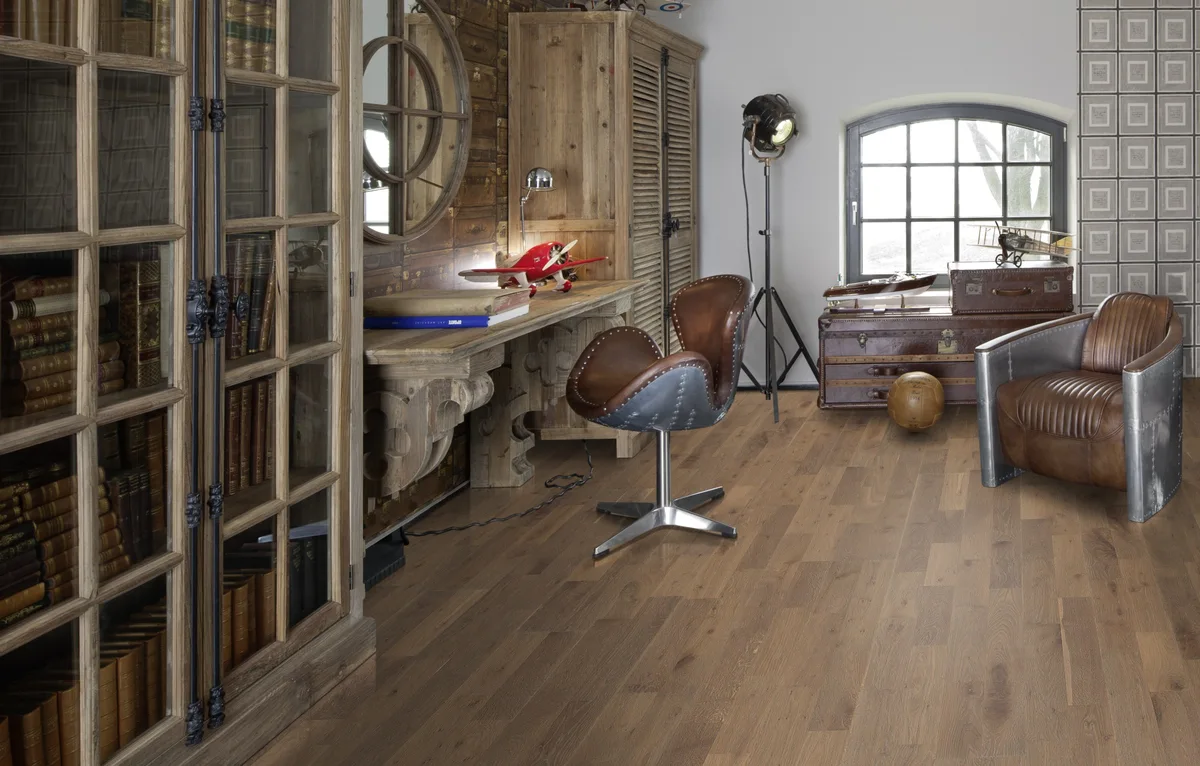 Паркетная доска Kahrs Гармония Дуб Гранит Granite 152N6REKGGKW240 Lively 2423×200×15