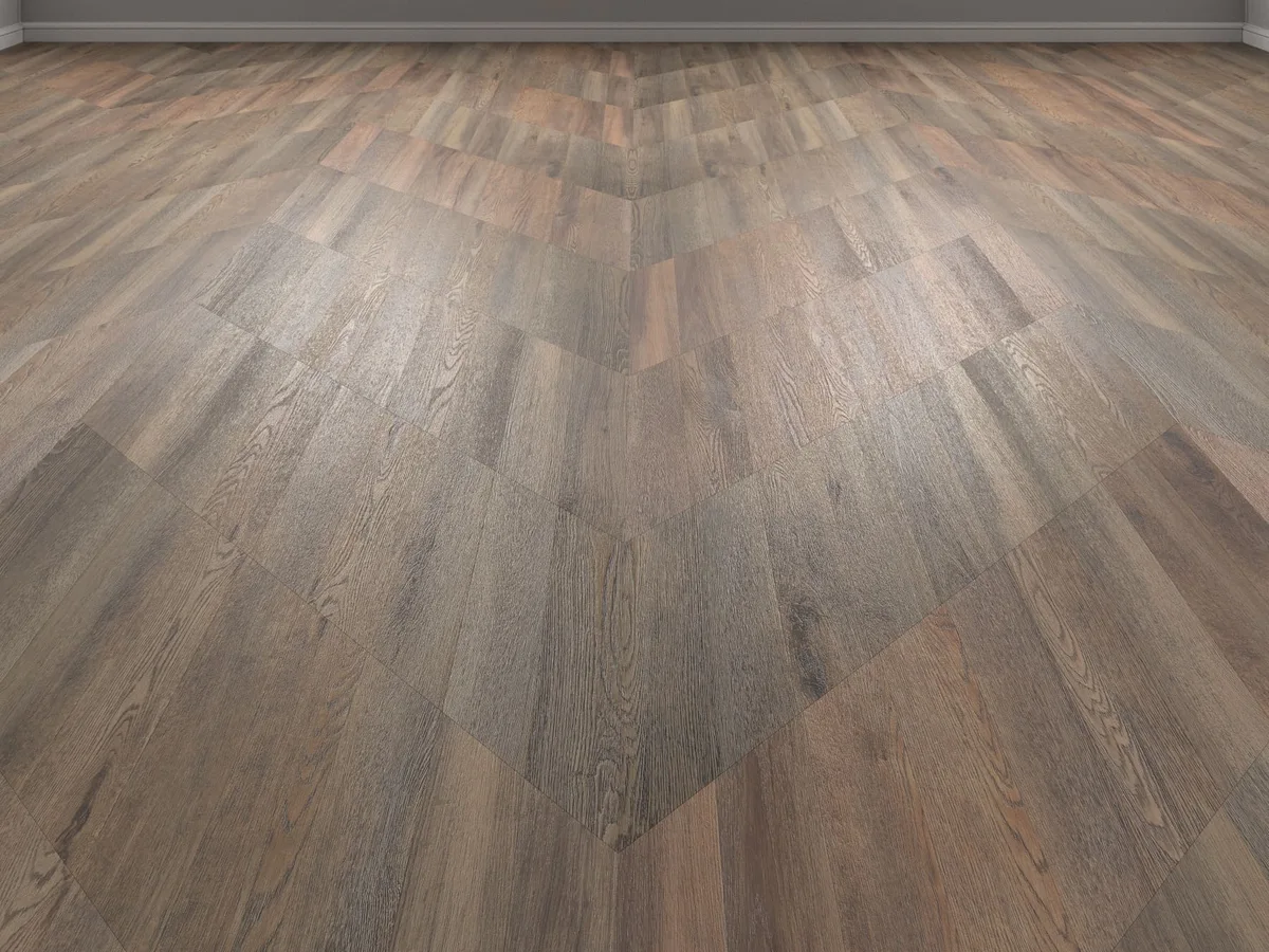 Кварцвиниловая плитка Vinilam клеевая Parquet Chevron Glue Шеврон Нормандия RI153610CL4 французская елка 690×115×2,5