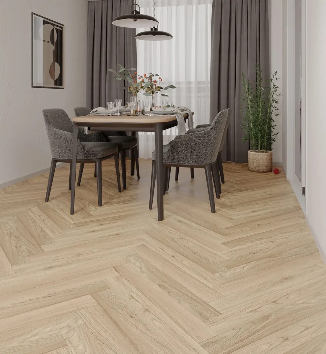Ламинат My Step Herringbone 12 Monte Oak MS3912 венгерская елка 750×101×12