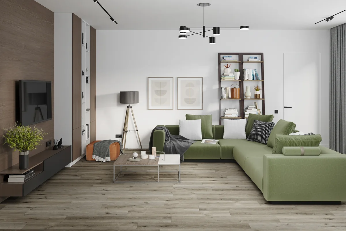 Кварцвиниловый SPC ламинат Damy Floor Family Дуб Лофт 1508-1 1220×180×4