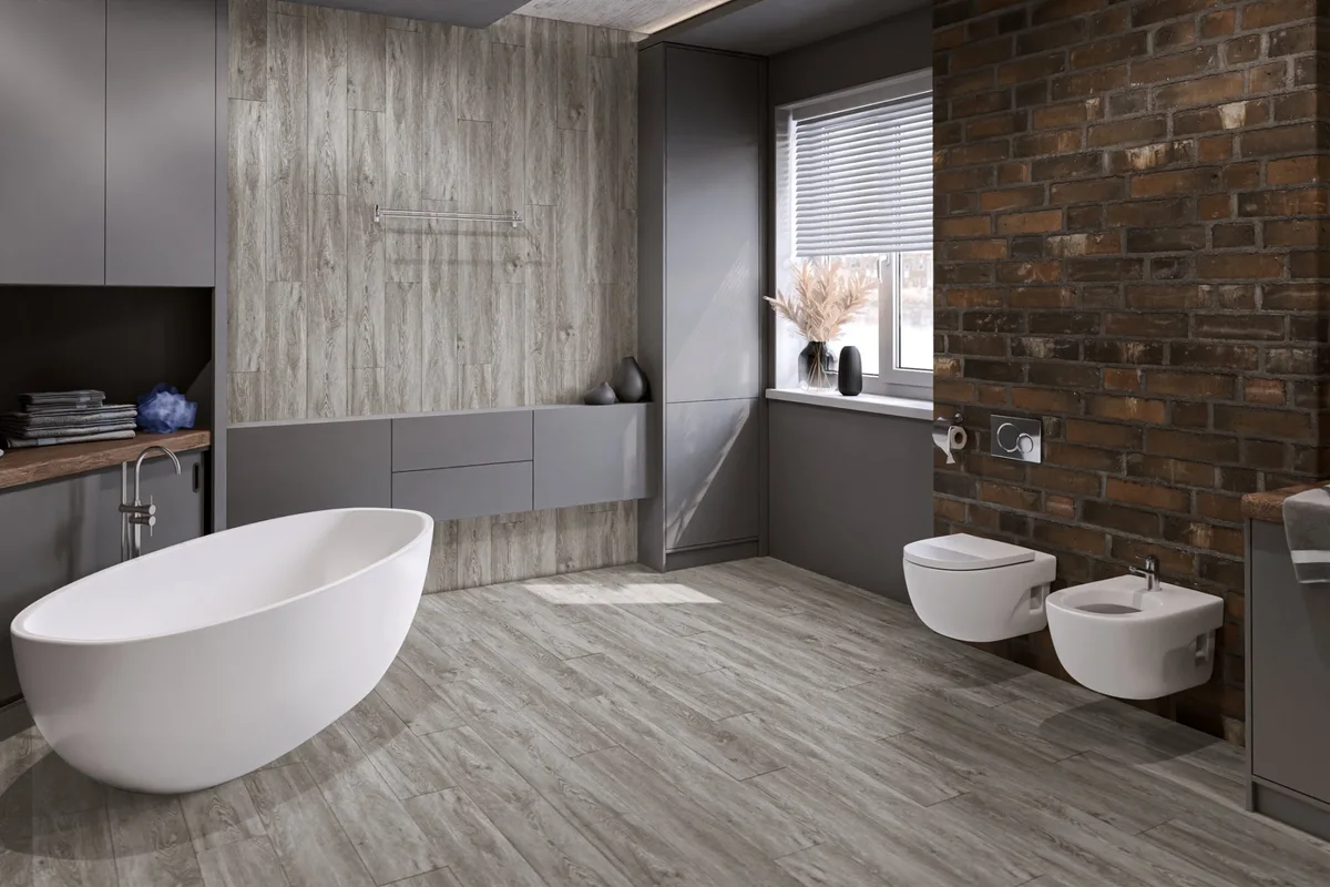 Кварцвиниловая плитка Damy Floor клеевая Family LVT Дуб Английский SL3683-6-LVT 1227×187×2,5