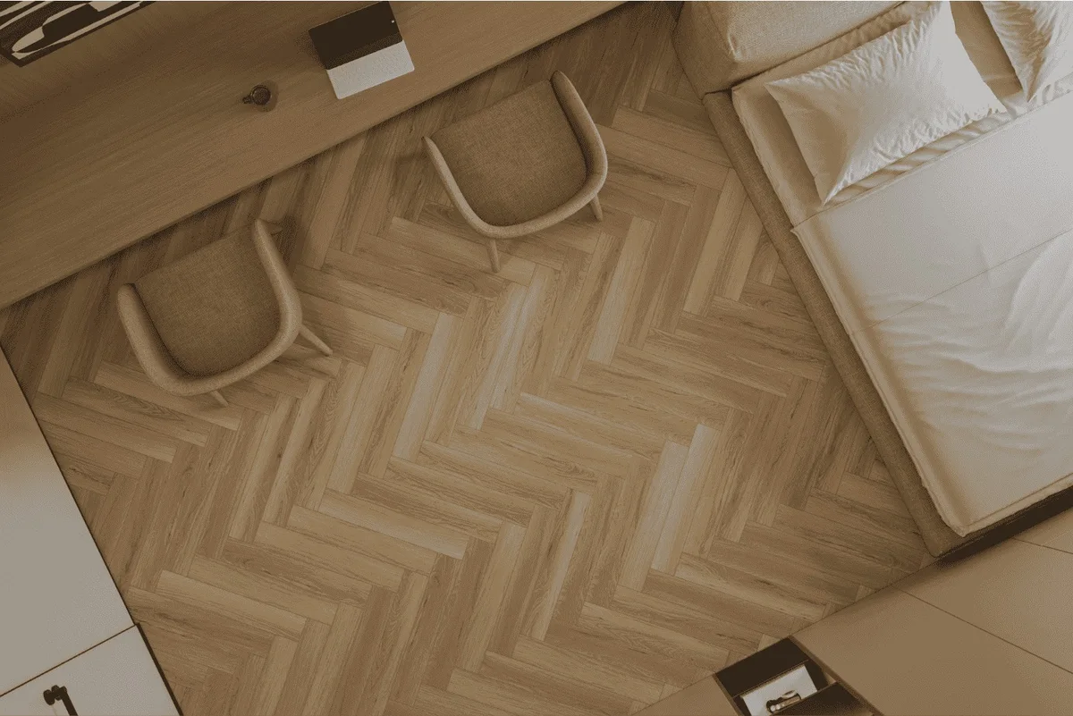 Ламинат Norland Herringbone Elegant Дуб Босна LF303-39 венгерская елка 600×100×8