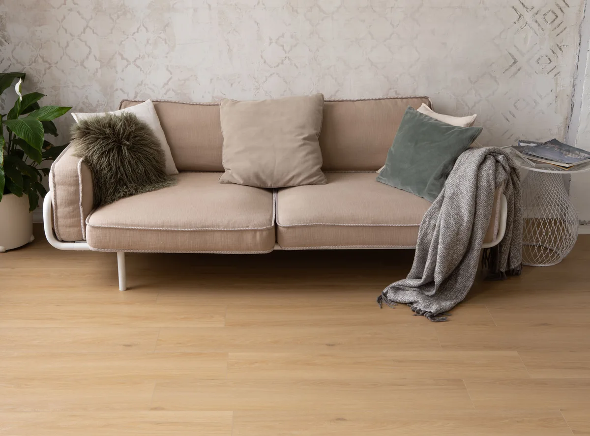 Кварцвиниловый SPC ламинат Vinilam Cork Дуб Рошфор 10110V 1220×227×7