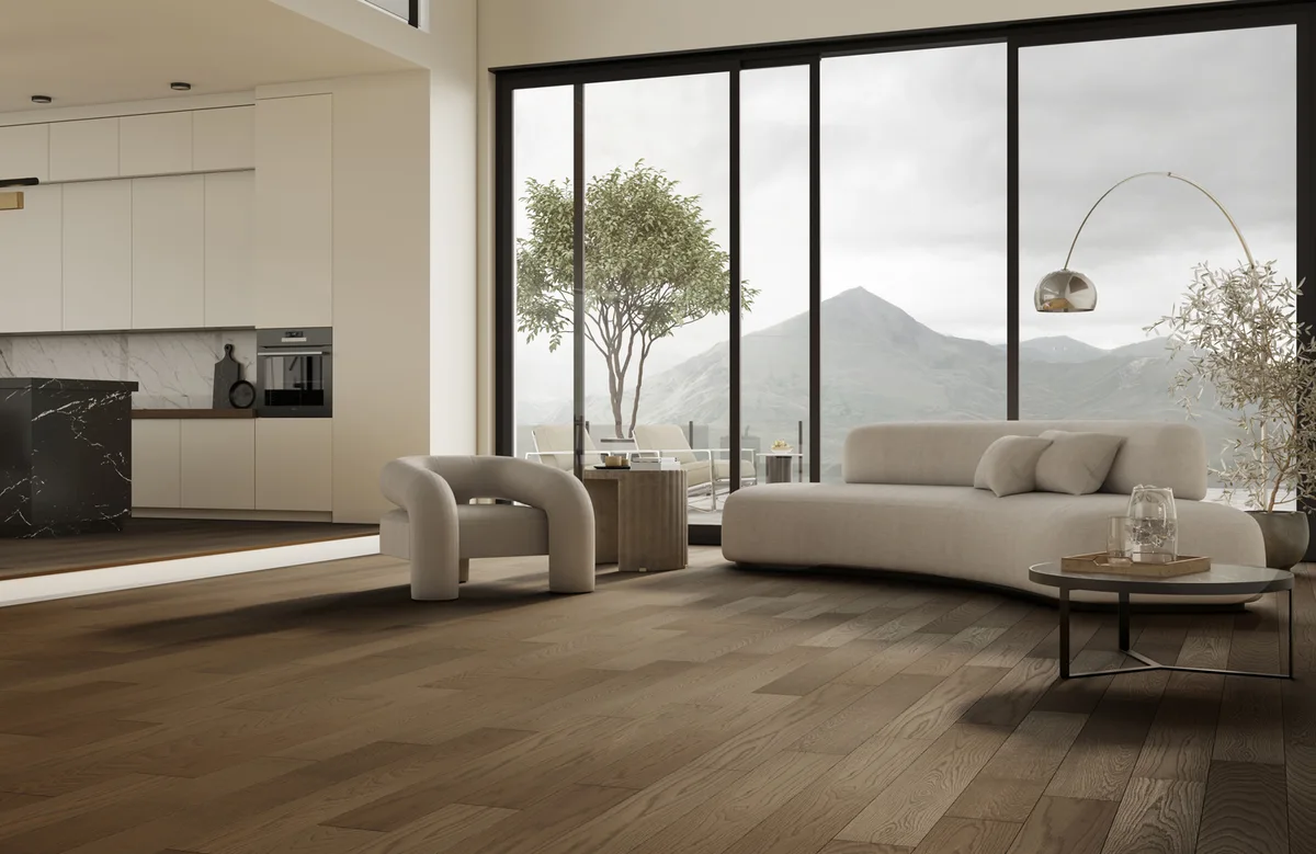 Композитная паркетная доска Quartz Parquet Классик Дуб брауни 413 400-1220×152×7