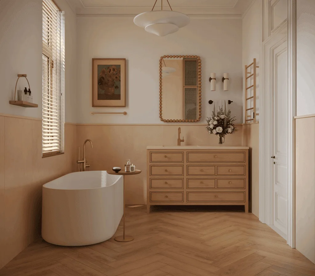 Кварцвиниловая плитка Norland клеевая Parquet LVT Saver Sand 1067-2 венгерская елка 590×118×2,5