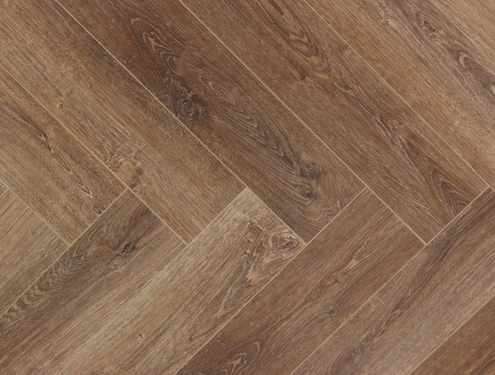 Кварцвиниловая плитка Cronafloor клеевая Herringbone Дуб Тулуза H LVT 001 венгерская елка 640×128×2,5