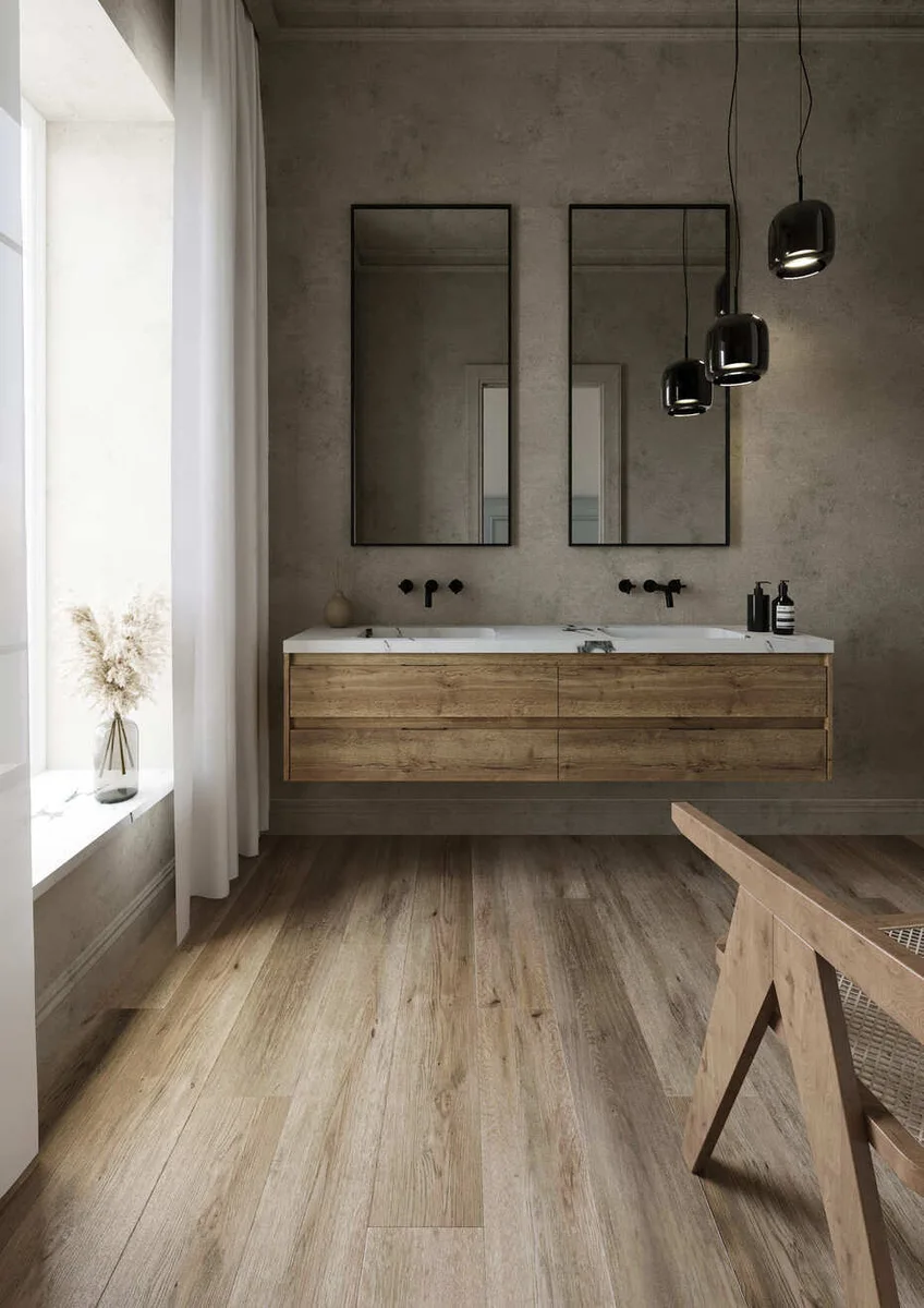 Кварцвиниловый SPC ламинат AlixFloor City Line Дуб Вельвет Коричневый ALX1034-1 1220×183×5