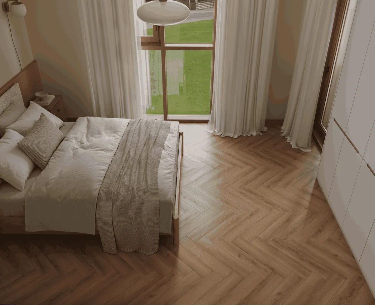 Кварцвиниловый SPC ламинат Alpine Floor Титан Паркет Феникс ECO 29-8-R венгерская елка 600×125×6