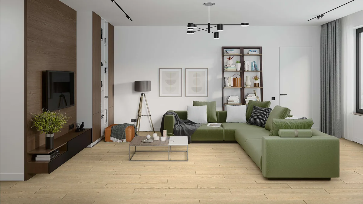 Кварцвиниловый SPC ламинат Damy Floor Family Дуб Латте 0030-2 1220×180×4,2