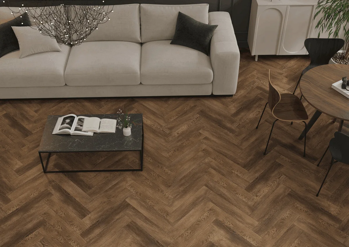Кварцвиниловый SPC ламинат Norland Parquet S Loft 1055-19 венгерская елка 600×125×4
