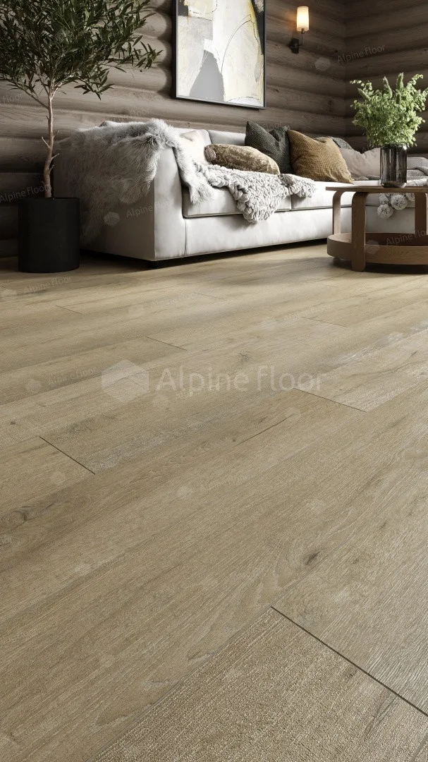 Кварцвиниловый SPC ламинат Alpine Floor Premium XL Дуб Сливочный ECO 7-19 1220×183×8