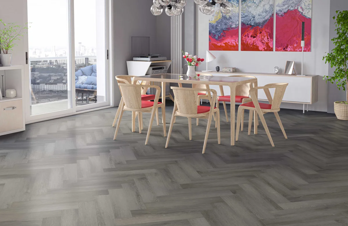 Кварцвиниловый SPC ламинат Fargo Parquet Дуб Вулканический Пляж 33-2074-05 венгерская елка 615×123×4