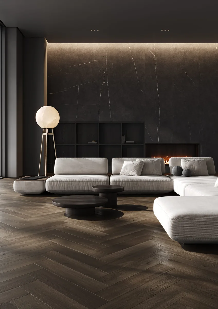 Кварцвиниловый SPC ламинат Fargo Bevel Parquet Дуб Бали 33-2123-57 венгерская елка 615×123×6