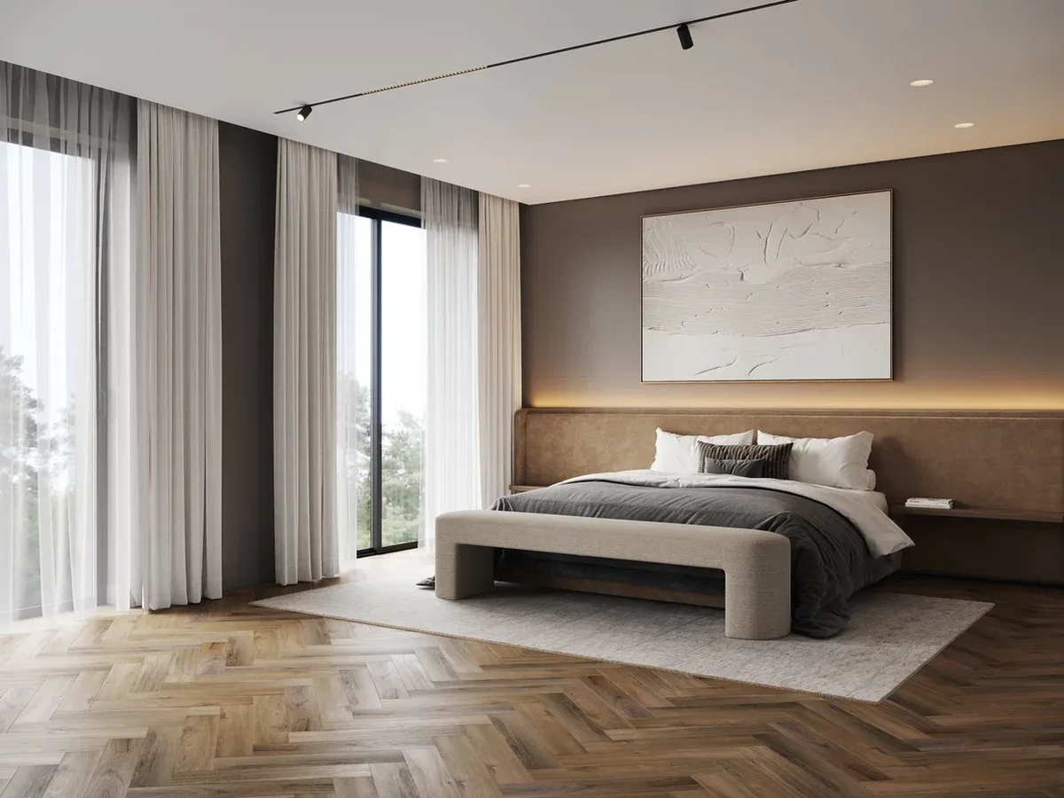 Кварцвиниловый SPC ламинат Home Expert Parquet Гикори натуральный 33-71W908/33-3010 венгерская елка 615×123×3,5