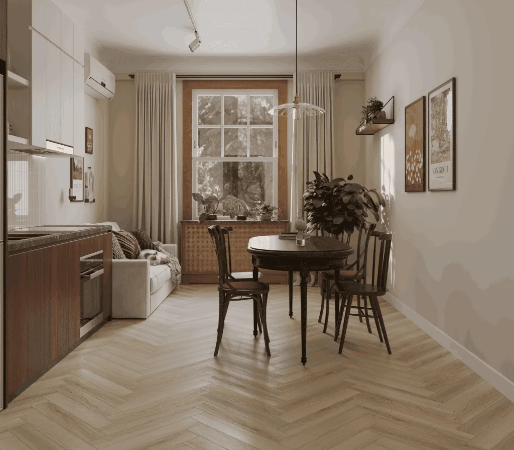 Ламинат Norland Herringbone Elegant 10 Дуб Иония LF306-33 венгерская елка 600×100×10