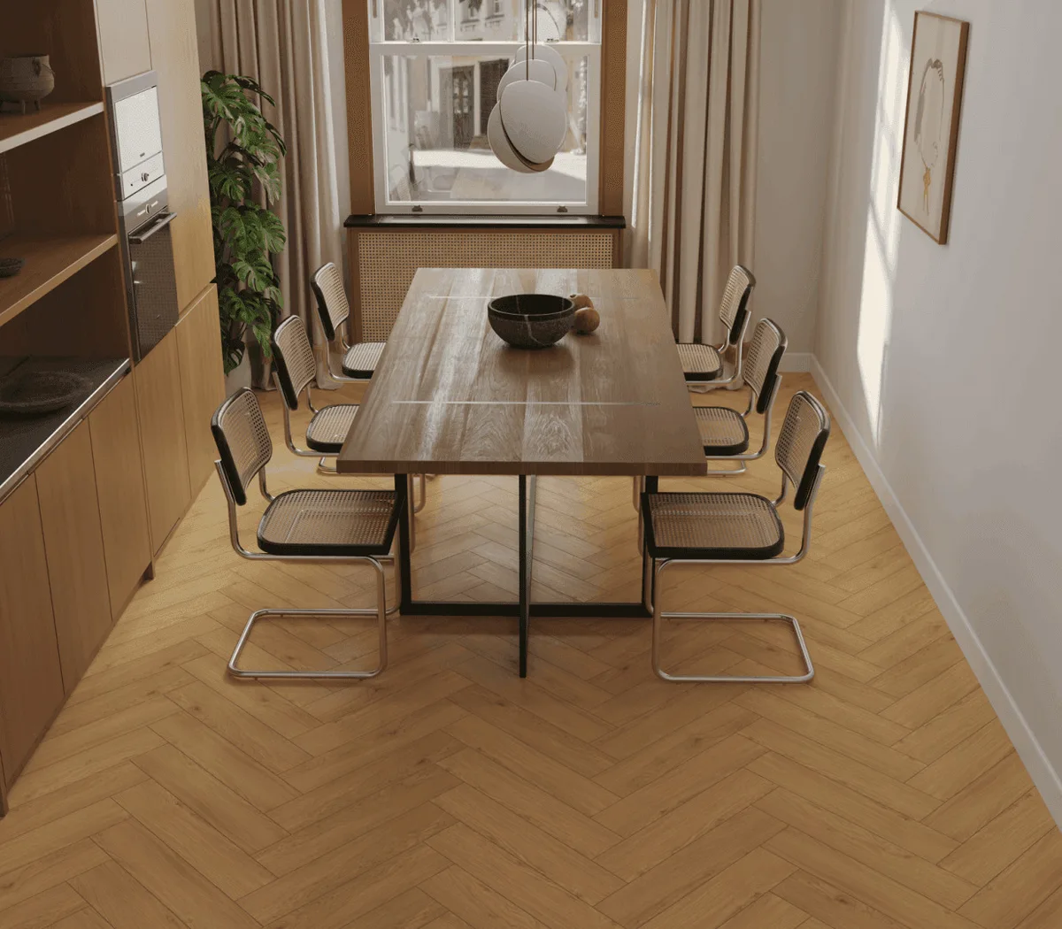 Кварцвиниловый SPC ламинат Norland Parquet Simple Seal 1066-8 венгерская елка 600×125×4