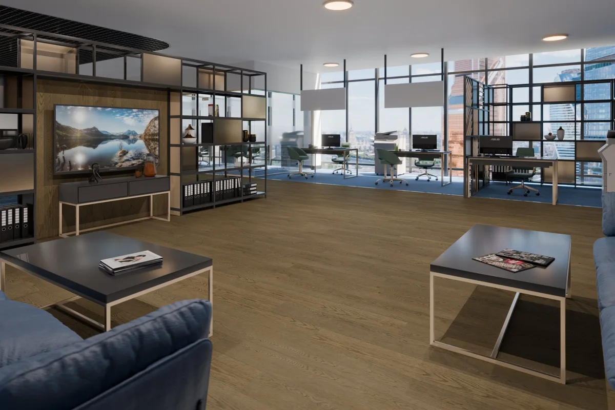 Кварцвиниловая плитка Damy Floor клеевая Family LVT Дуб Мокко 0030-6-LVT 1227×187×2,5