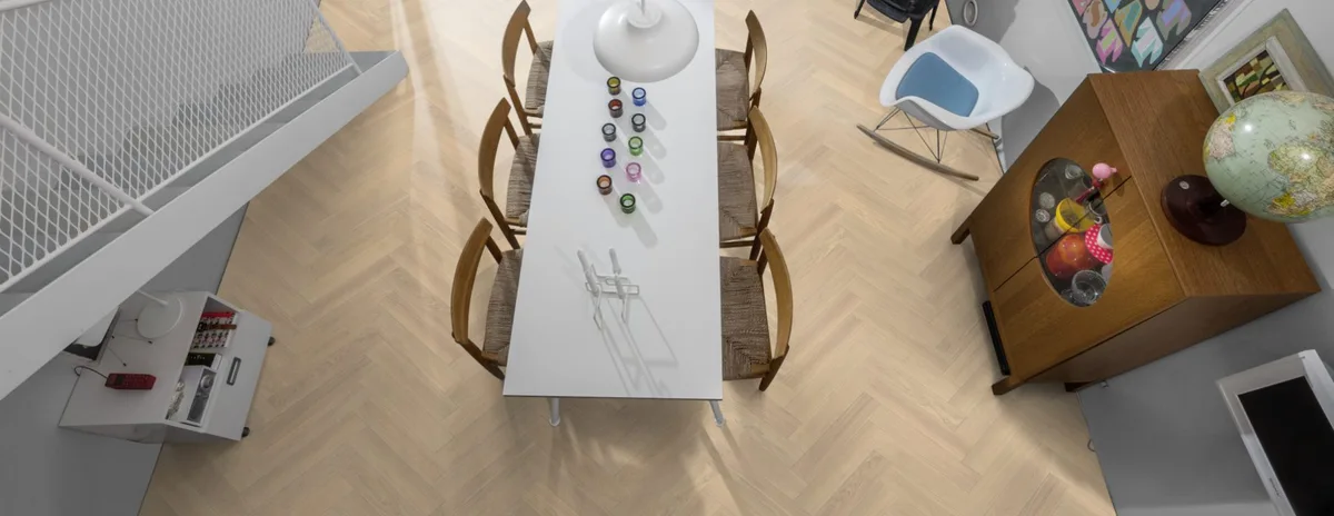 Инженерная доска Kahrs Дуб AB Creme White 111PABEKFVKE600 Calm венгерская елка 600×120×11
