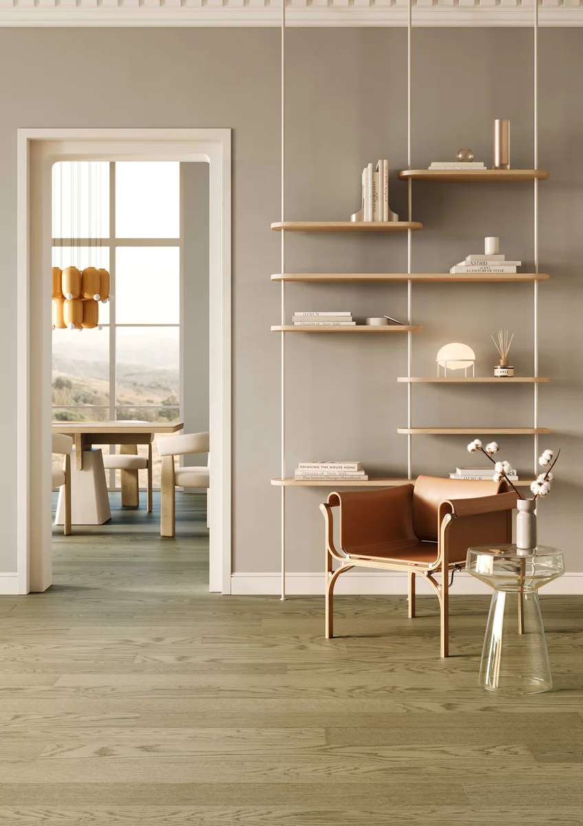 Композитная паркетная доска Quartz Parquet Классик Дуб Флэт Уайт 1258-55 400-1220×152×7