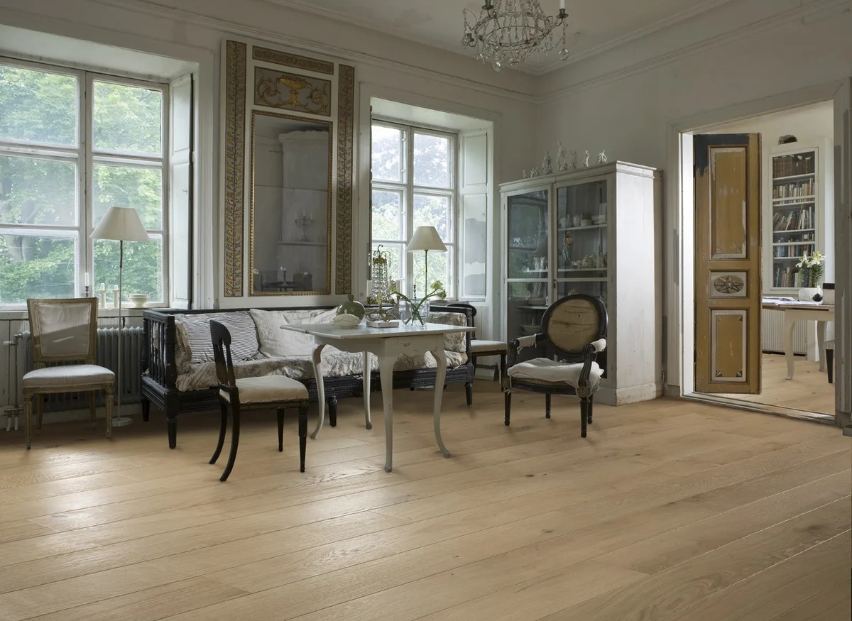 Паркетная доска Kahrs Новая классика Дуб Белый Nouveau White 151L8AEK1DKW240 Lively 2420×187×15
