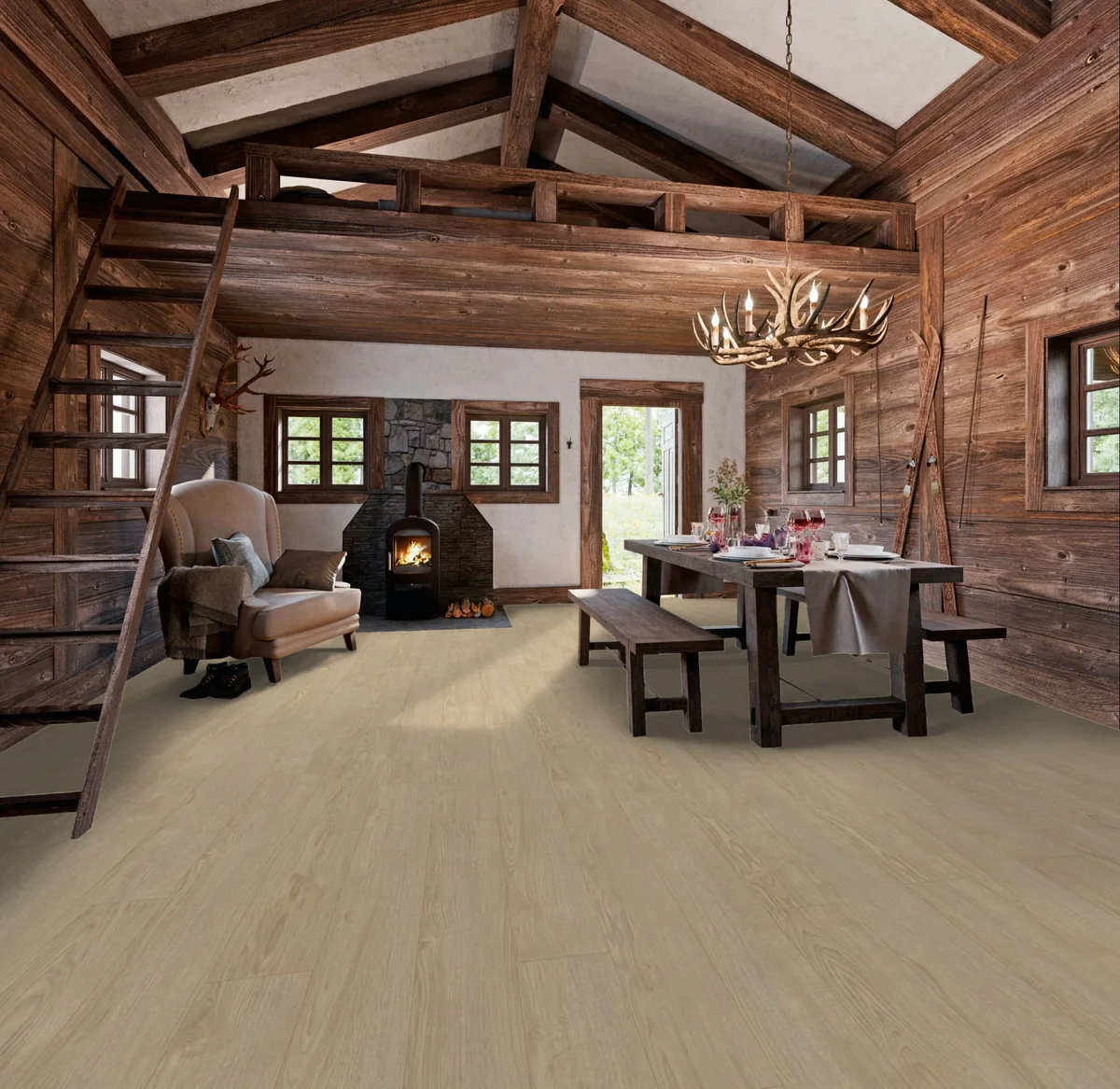 Ламинат My Floor Residence Дуб Лэйк Бежевый ML1024 1845×244×10