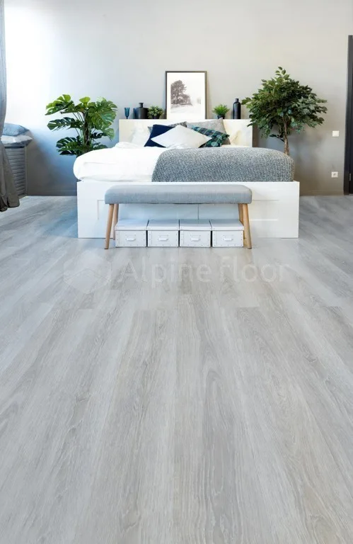 Кварцвиниловая плитка Alpine Floor клеевая Ultra Дуб Туманный ECO 5-26 1219,2×184,15×2