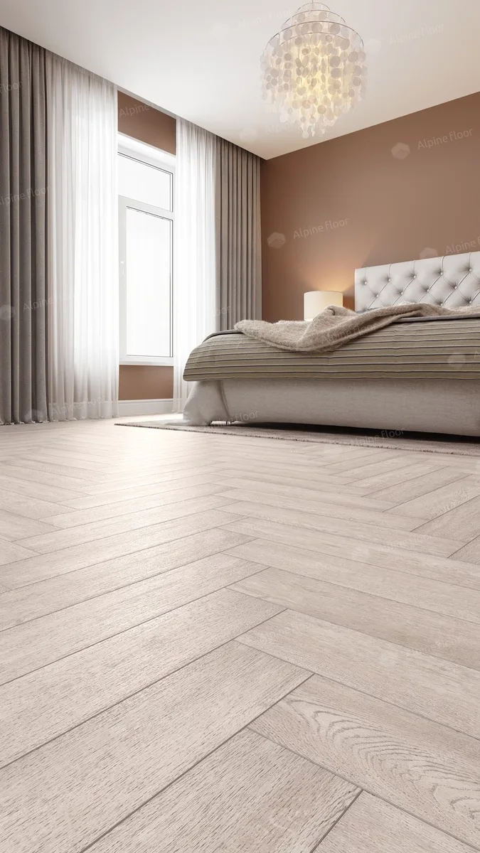 Кварцвиниловая плитка Alpine Floor клеевая Parquet LVT Голубой Лес ECO 16-9 венгерская елка 590×118×2,5