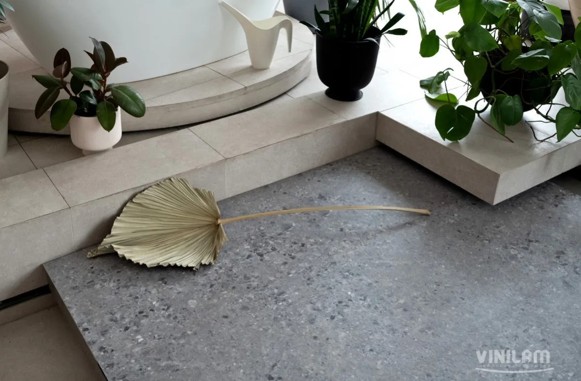 Кварцвиниловая плитка Vinilam клеевая Ceramo Stone Glue Терраццо 71613 950×475×2,5