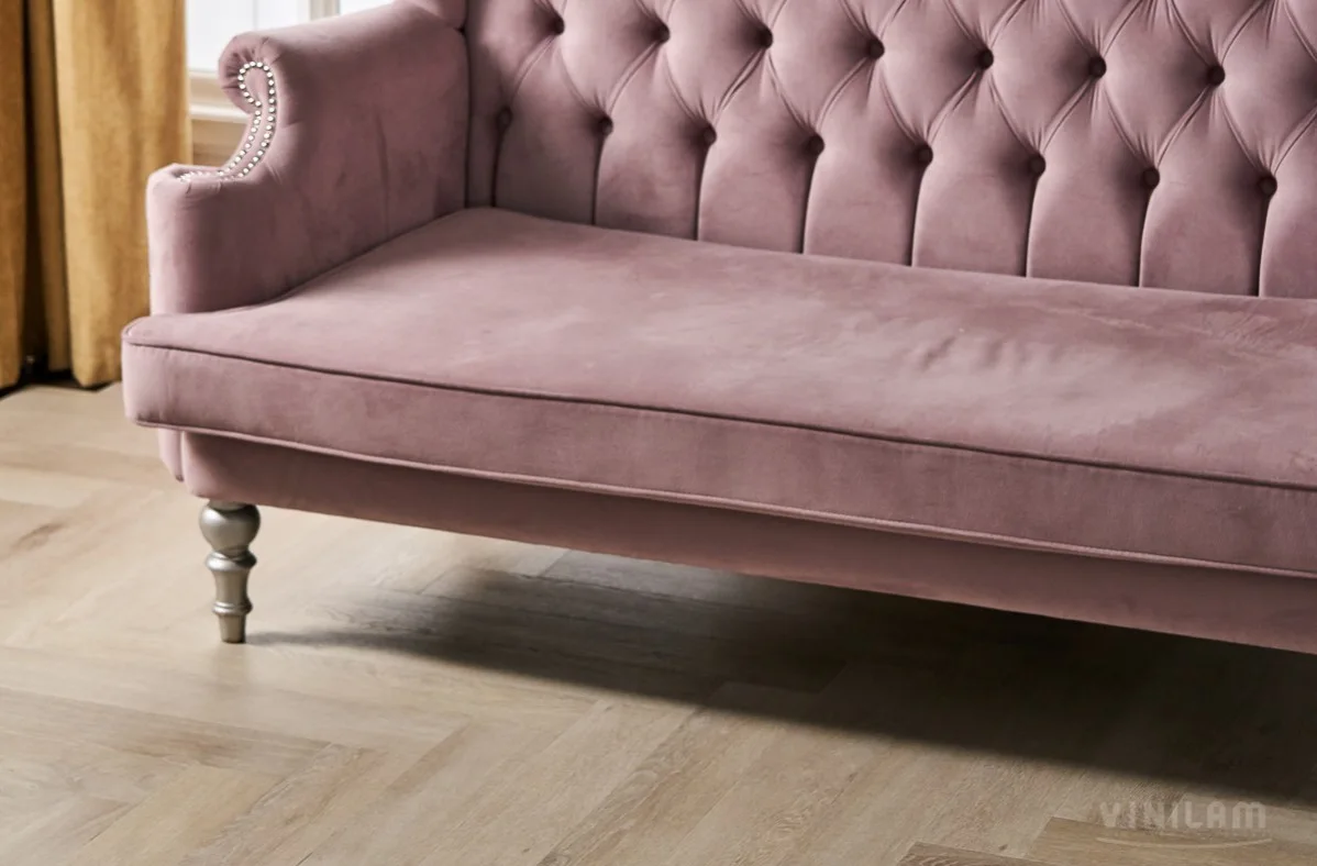Кварцвиниловый SPC ламинат Vinilam Parquet Herringbone Паркет Скандинавский IS11188 венгерская елка 720×120×6,5