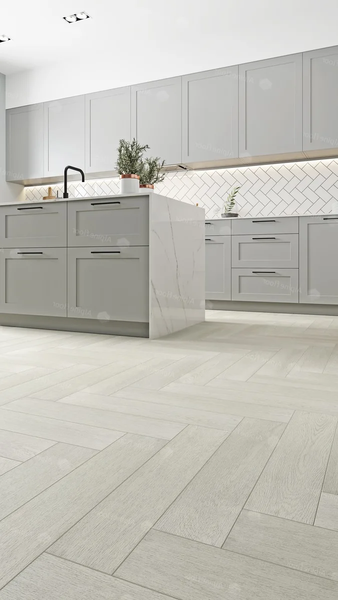 Кварцвиниловый SPC ламинат Alpine Floor Parquet Light Зимний Лес ECO 13-6 венгерская елка 600×125×4