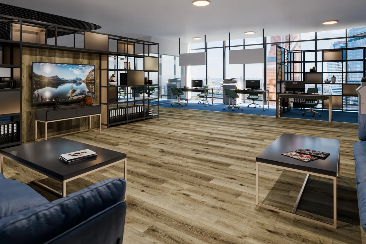 Кварцвиниловая плитка Damy Floor клеевая Family LVT Дуб Провинциальный T7020-4-LVT 1227×187×2,5
