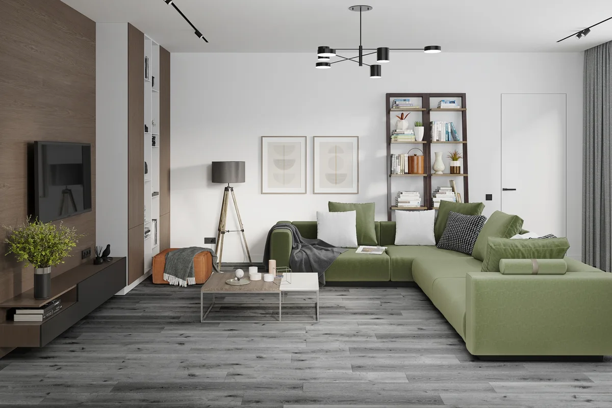 Кварцвиниловый SPC ламинат Damy Floor Family Дуб Сильвер T7020-23 1220×180×4,2