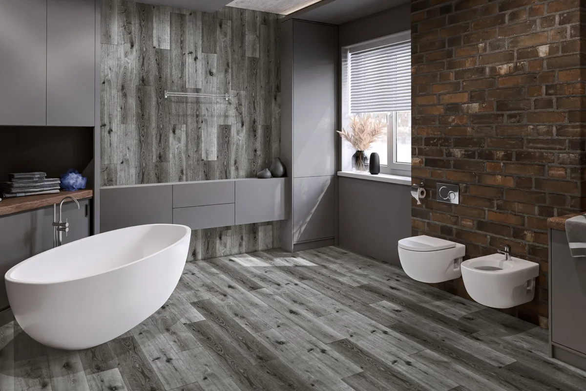 Кварцвиниловый SPC ламинат Damy Floor Family Дуб Сильвер T7020-23 1220×180×4,2