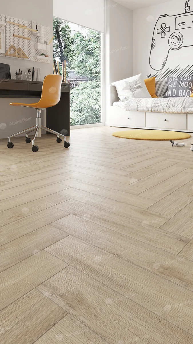Кварцвиниловая плитка Alpine Floor клеевая Parquet LVT Дуб Медия ECO 16-20 венгерская елка 590×118×2,5