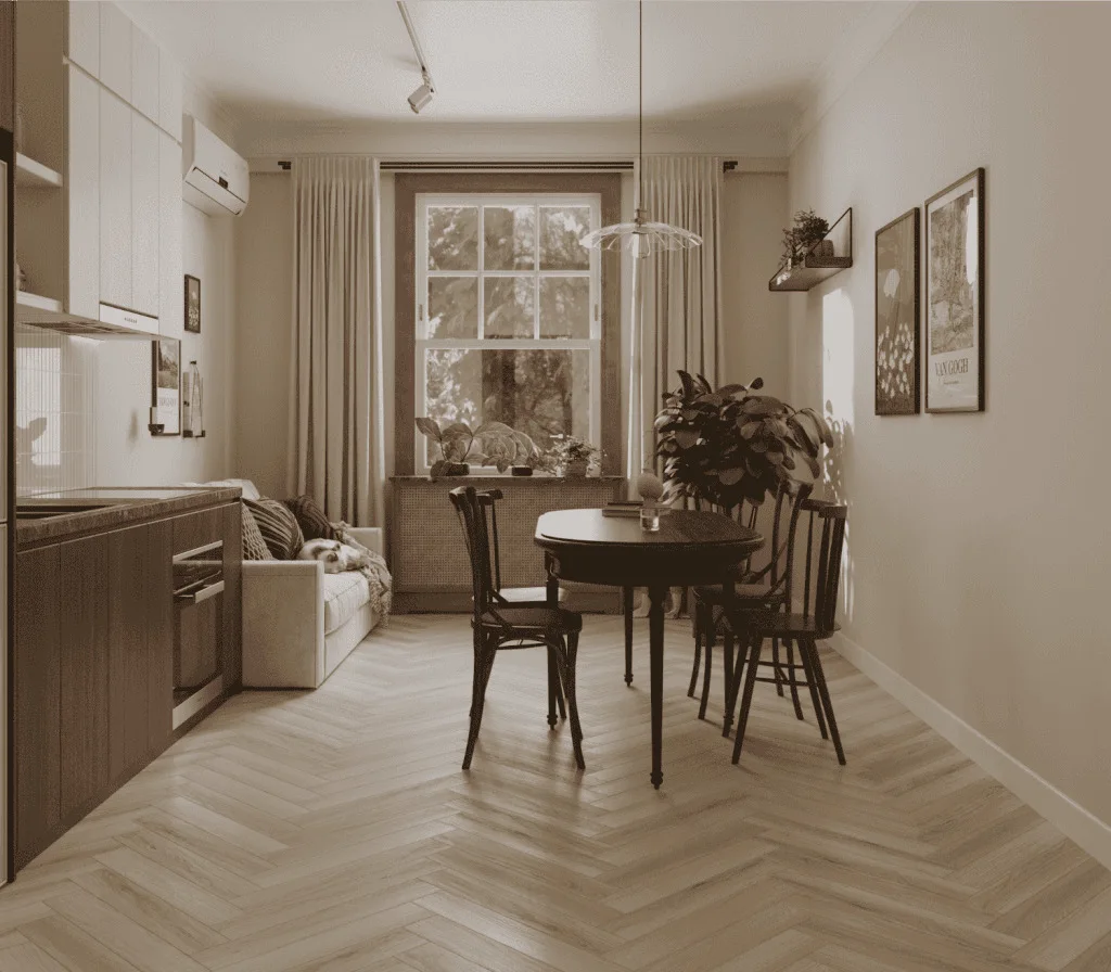 Ламинат Norland Herringbone Elegant Strong Дуб Иония LF304-33 венгерская елка 600×100×12
