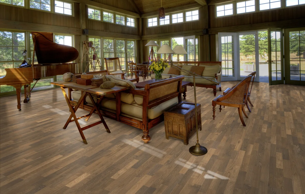Паркетная доска Kahrs Люмен Дуб Мгла Dusk 153N3BEKF4KW240 Variation 2423×200×15