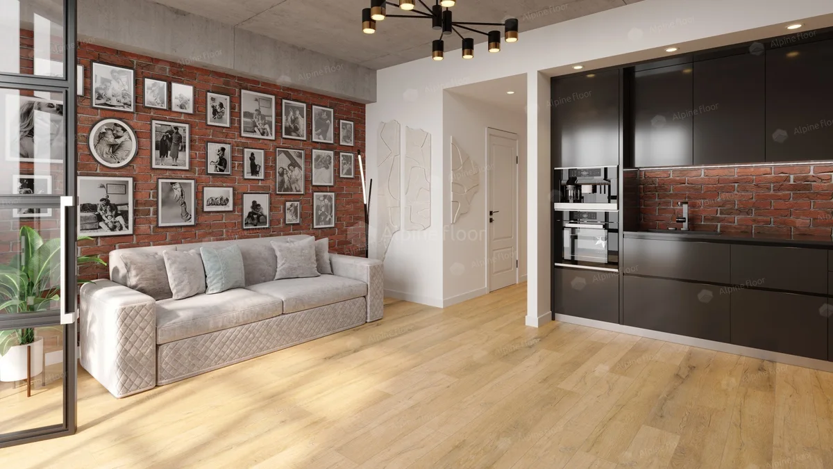 Кварцвиниловый SPC ламинат Alpine Floor Premium XL Дуб Медовый ECO 7-16 1220×183×8