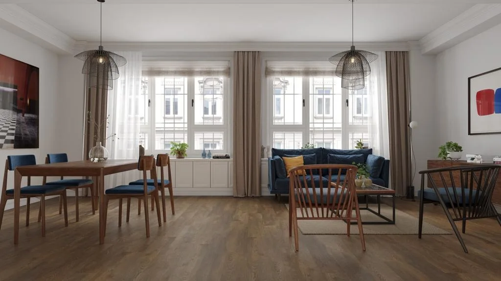 Кварцвиниловая плитка Alpine Floor клеевая Easy Line Дуб Гоен ЕСО 3-45 1219,2×184,15×3