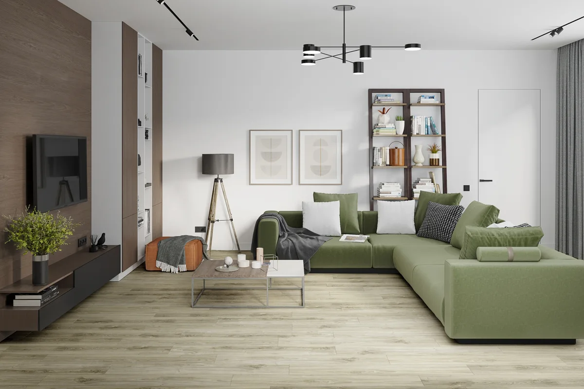 Кварцвиниловый SPC ламинат Damy Floor Family Дуб Белый SL3739-3 1220×180×4