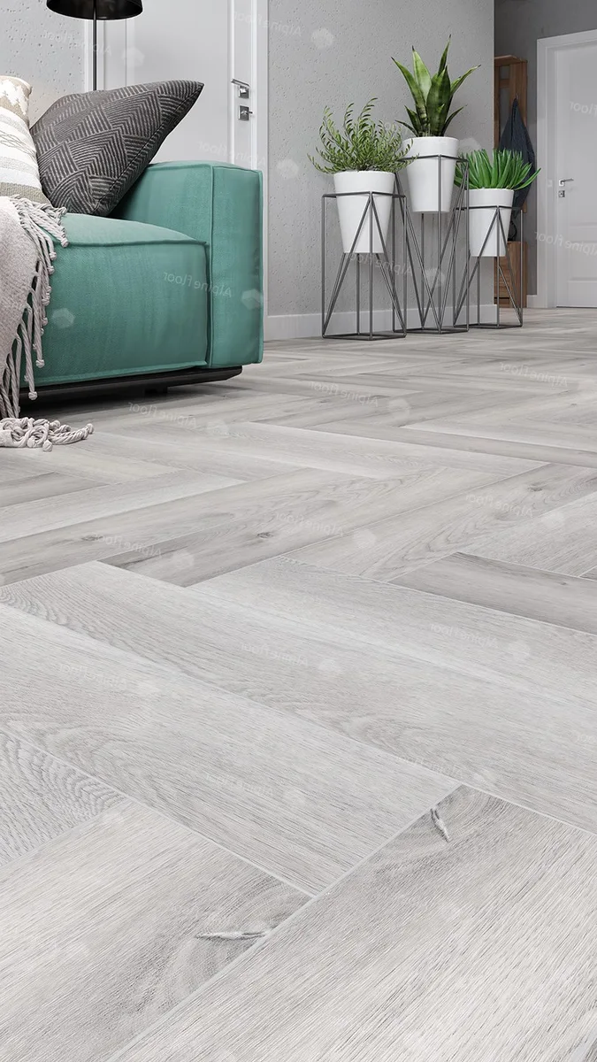 Кварцвиниловая плитка Alpine Floor клеевая Parquet LVT Дуб Лейтена ECO 16-18 венгерская елка 590×118×2,5