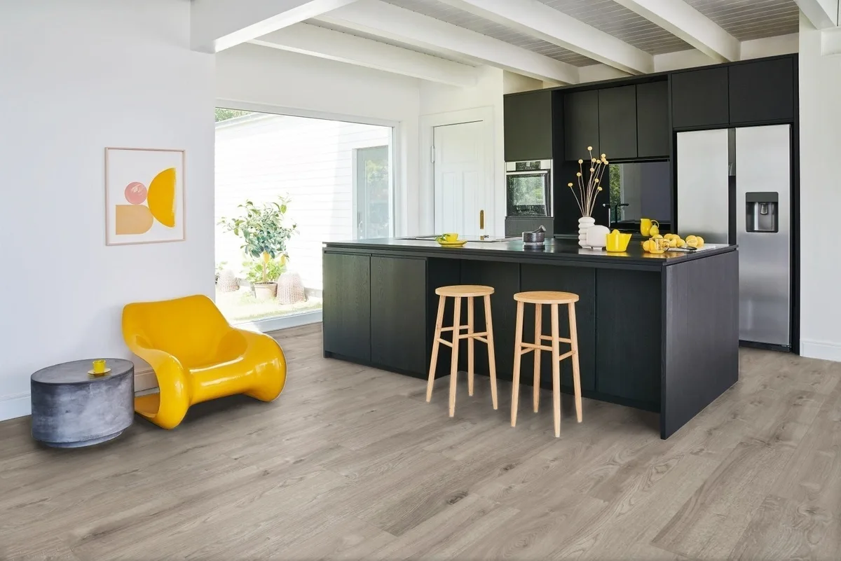 Ламинат Parador Basic 600XS Дуб Валери жемчужно-серый выбеленный 1744355 1285×243×8