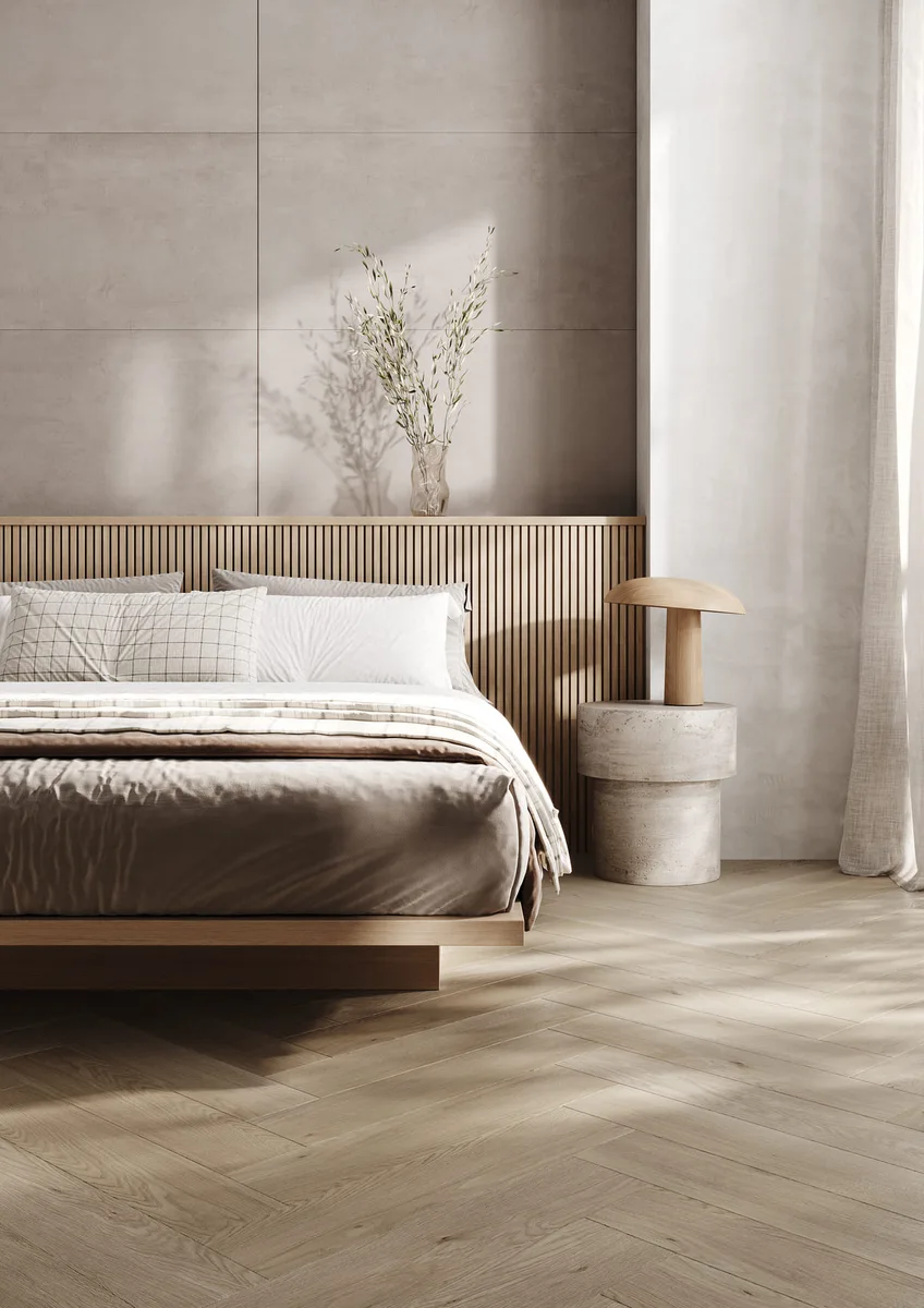Кварцвиниловый SPC ламинат Fargo Bevel Parquet Дуб Кремовый 33-2123-44 венгерская елка 615×123×6