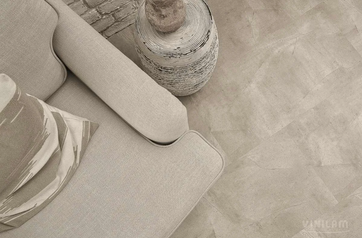 Кварцвиниловая плитка Vinilam клеевая Ceramo Stone Glue Бетонная смесь 61603 950×480×2,5